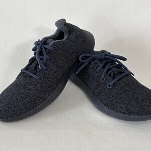 Allbirds Sneakers Womens 8 Navy Blue Wool Low Top Comfort Trainer Athletic Shoes